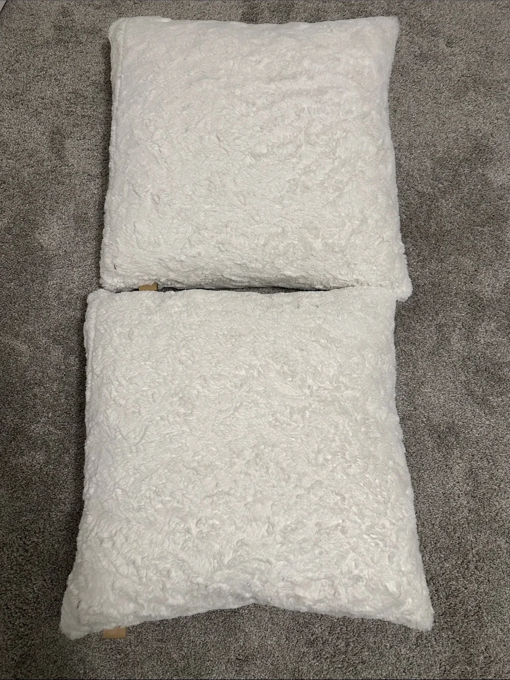 Ugg Plush Faux Fur Throw Pillows (Set of 2) - White